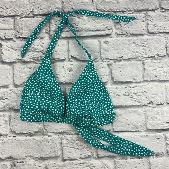 Victoria’s Secret Swim Push Up Blue Stars Bikini Top Size Medium - Picture 1 of 5